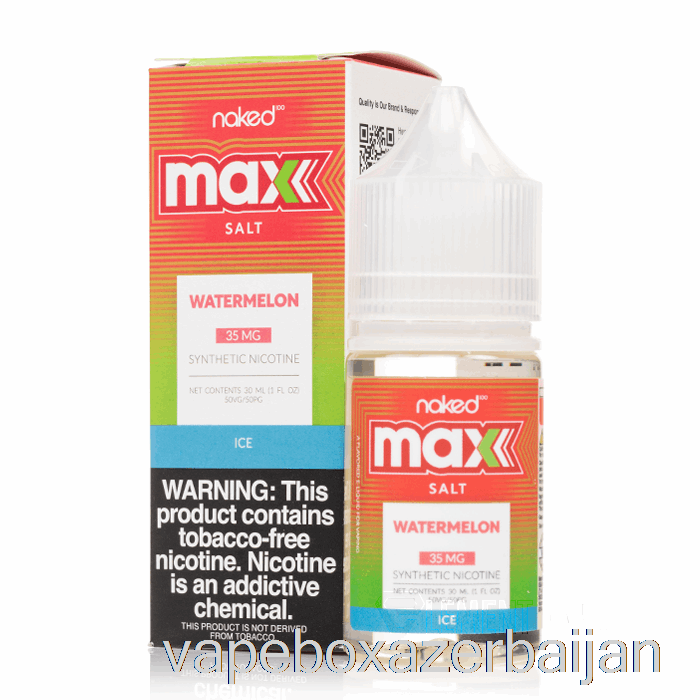 E-Juice Vape ICE Watermelon - Naked MAX Salt - 30mL 35mg